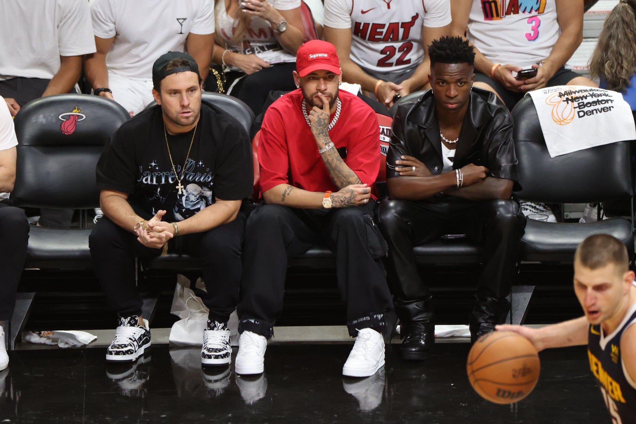 21 on X: "Neymar Jr. and Vinicius Jr. sit during the game between the  Denver Nuggets and the Miami Heat during Game Four of the 2023 NBA Finals.  https://t.co/4NHRUmt7hd" / X