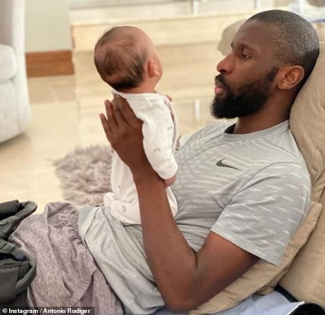 'My biggest trophy!' Real Madrid star Antonio Rudiger announces the birth of his second child - one day after the club's victory in El Classico