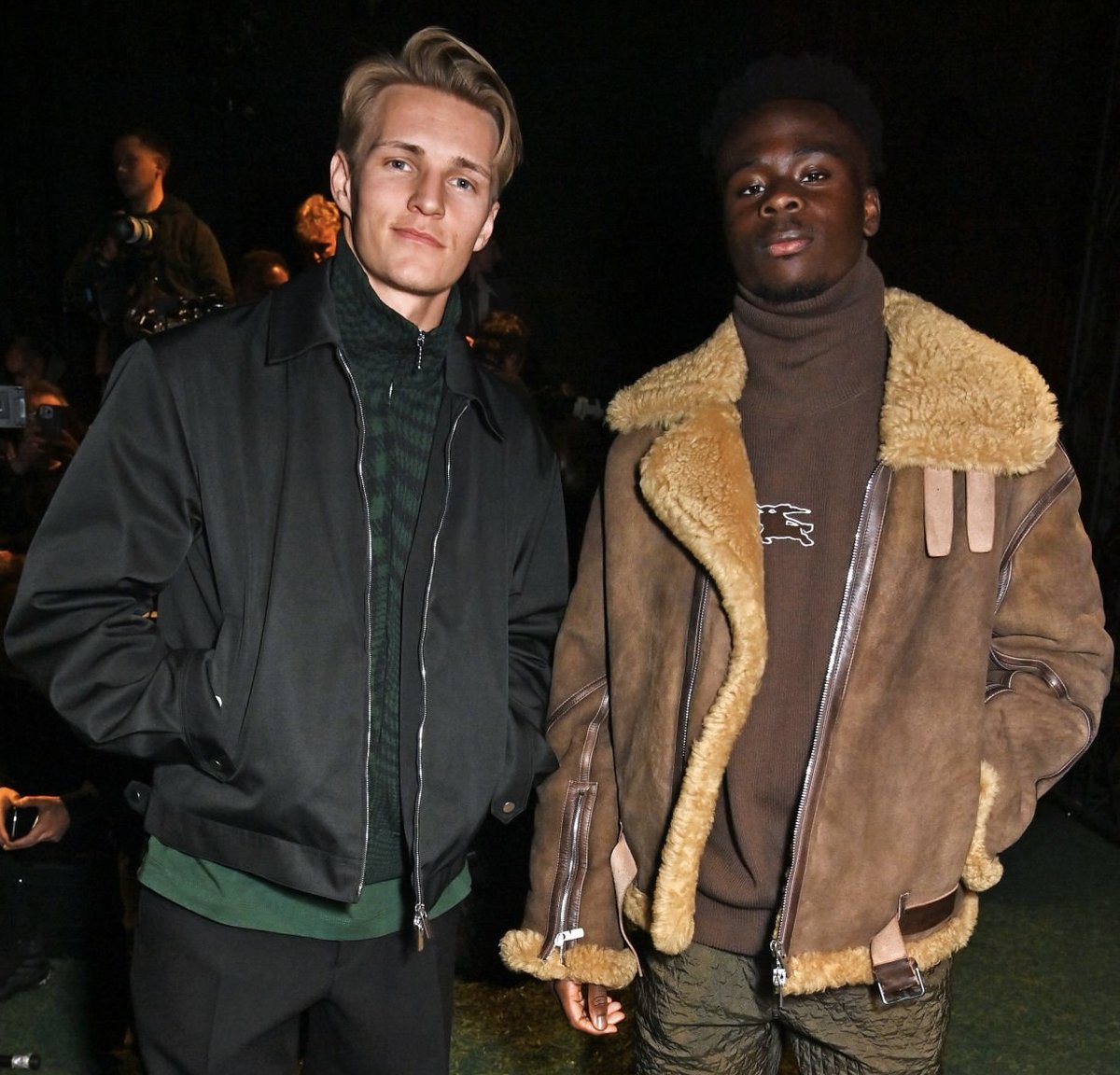 Gooner Chris on X: "Martin Ødegaard and Bukayo Saka attend the Burberry  Winter 2024 show during London Fashion Week. Handsome FC at it again ️  https://t.co/16y343hG92" / X