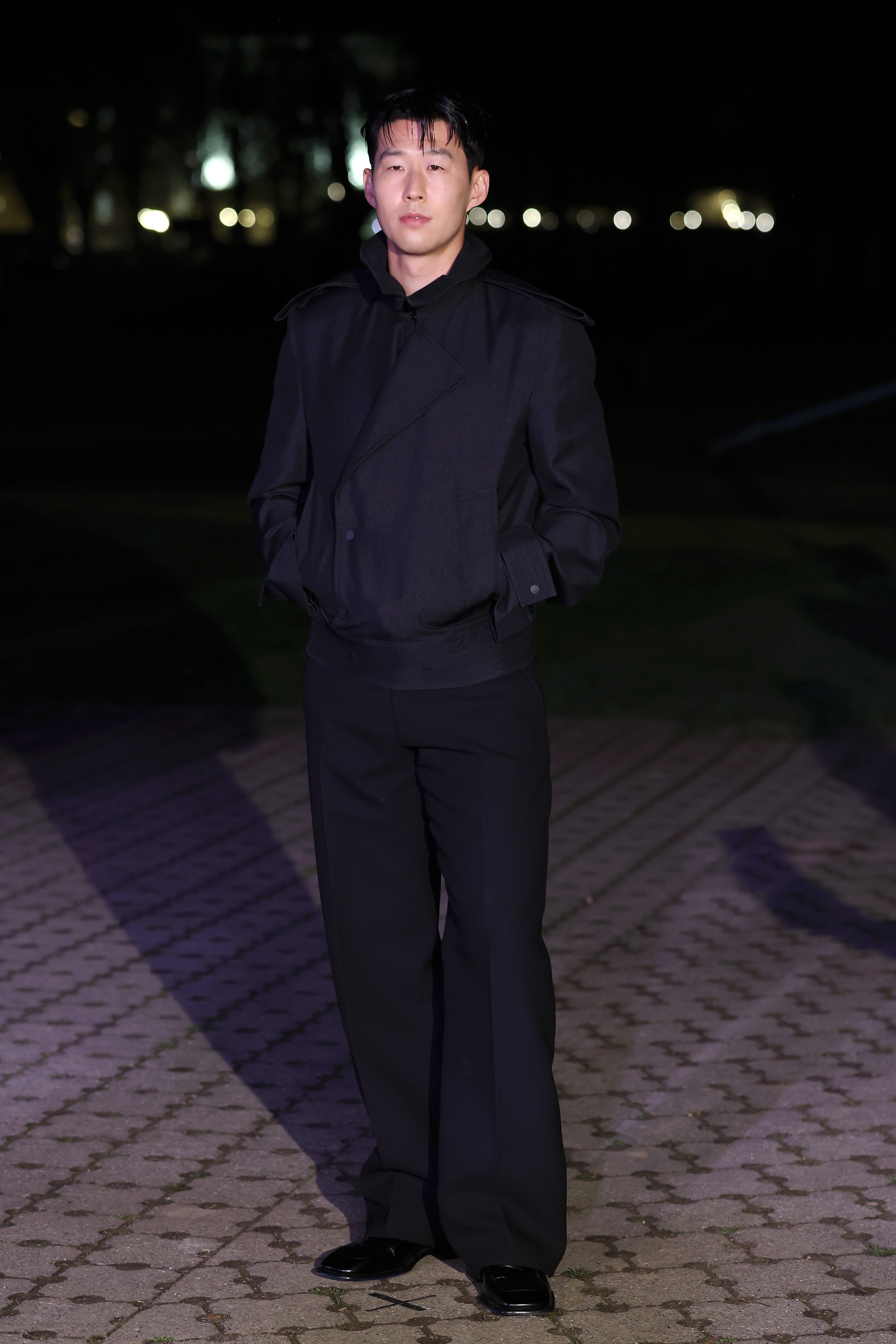 Son Heung-min cut a dapper figure as he arrived