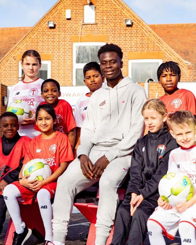 Bukayo Saka Returns To His Old School To Inspire the Next Generation