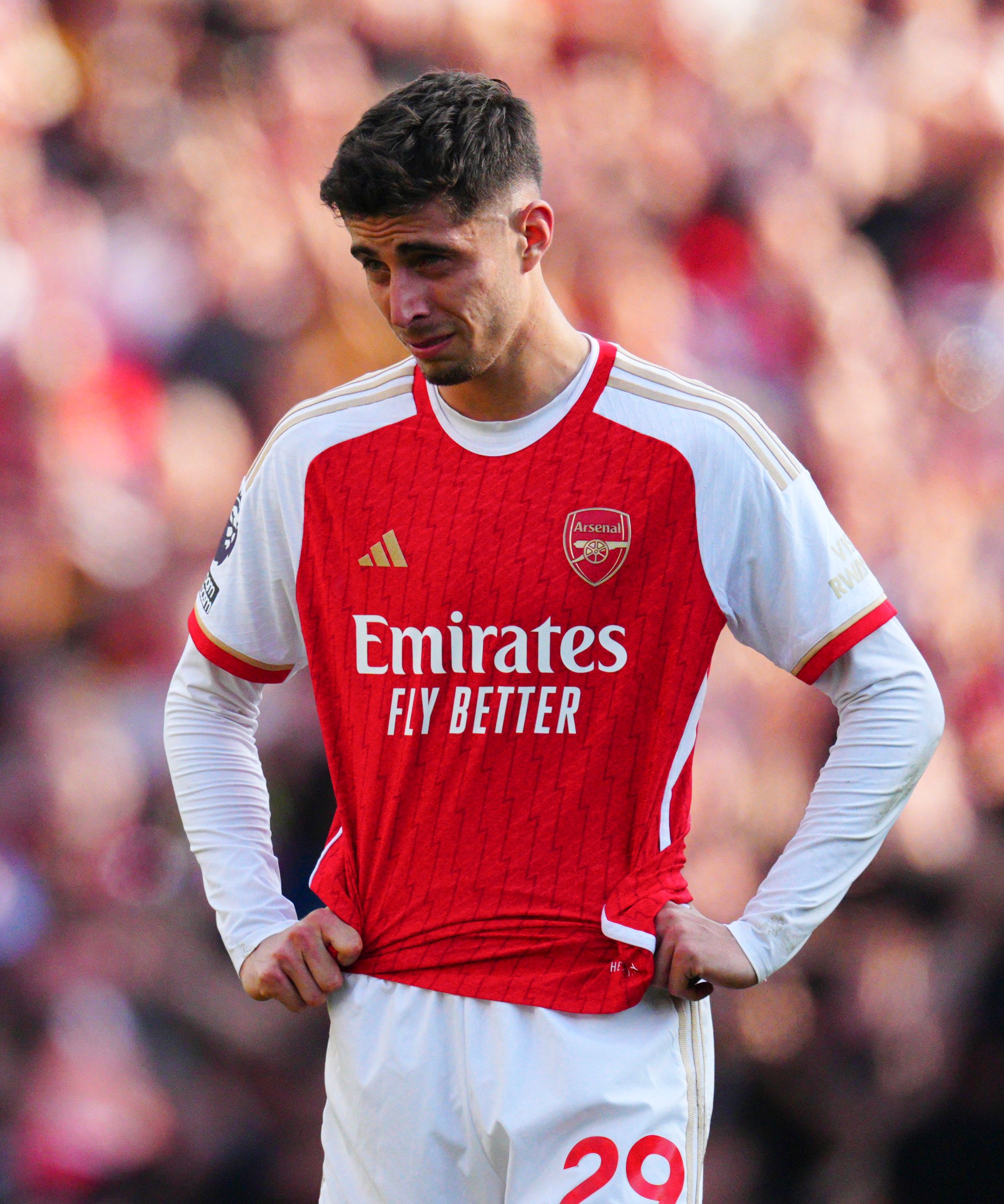 Kai Havertz was in tears after Arsenal missed out on the Premier League title