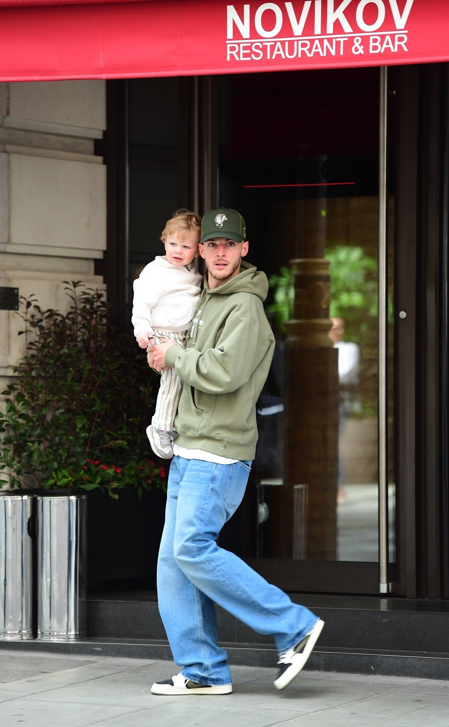 Declan Rice was seen outside a restaurant loved by top stars