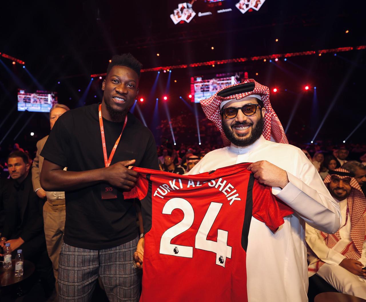 Andre Onana meets Anthony Joshua at 5v5 Saudi Arabia boxing event