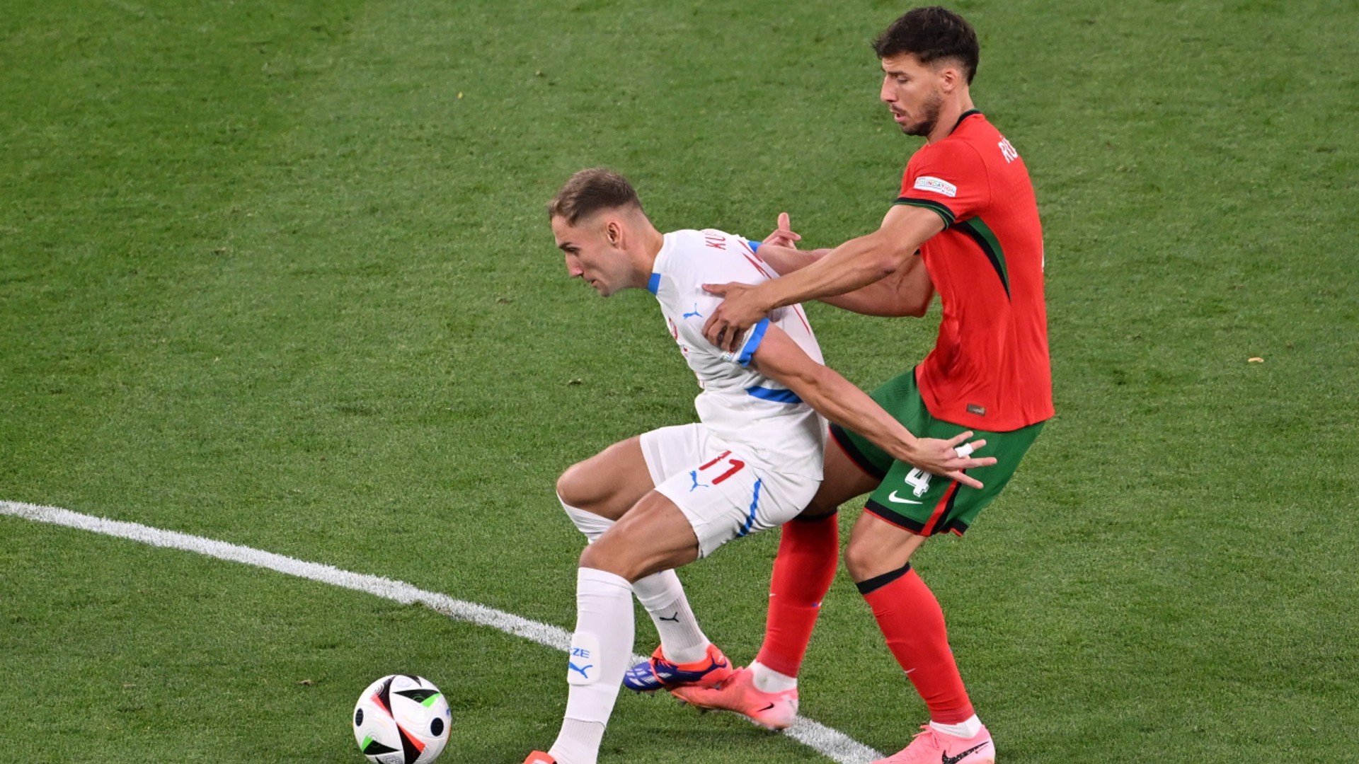 ROCK SOLID: Ruben Dias in action.