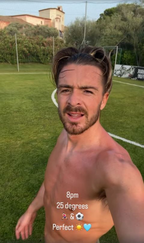 Jack Grealish shared a video after a training session at Juventus' academy