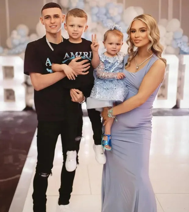 Foden and girlfriend Rebecca have two children - son Ronnie and daughter True