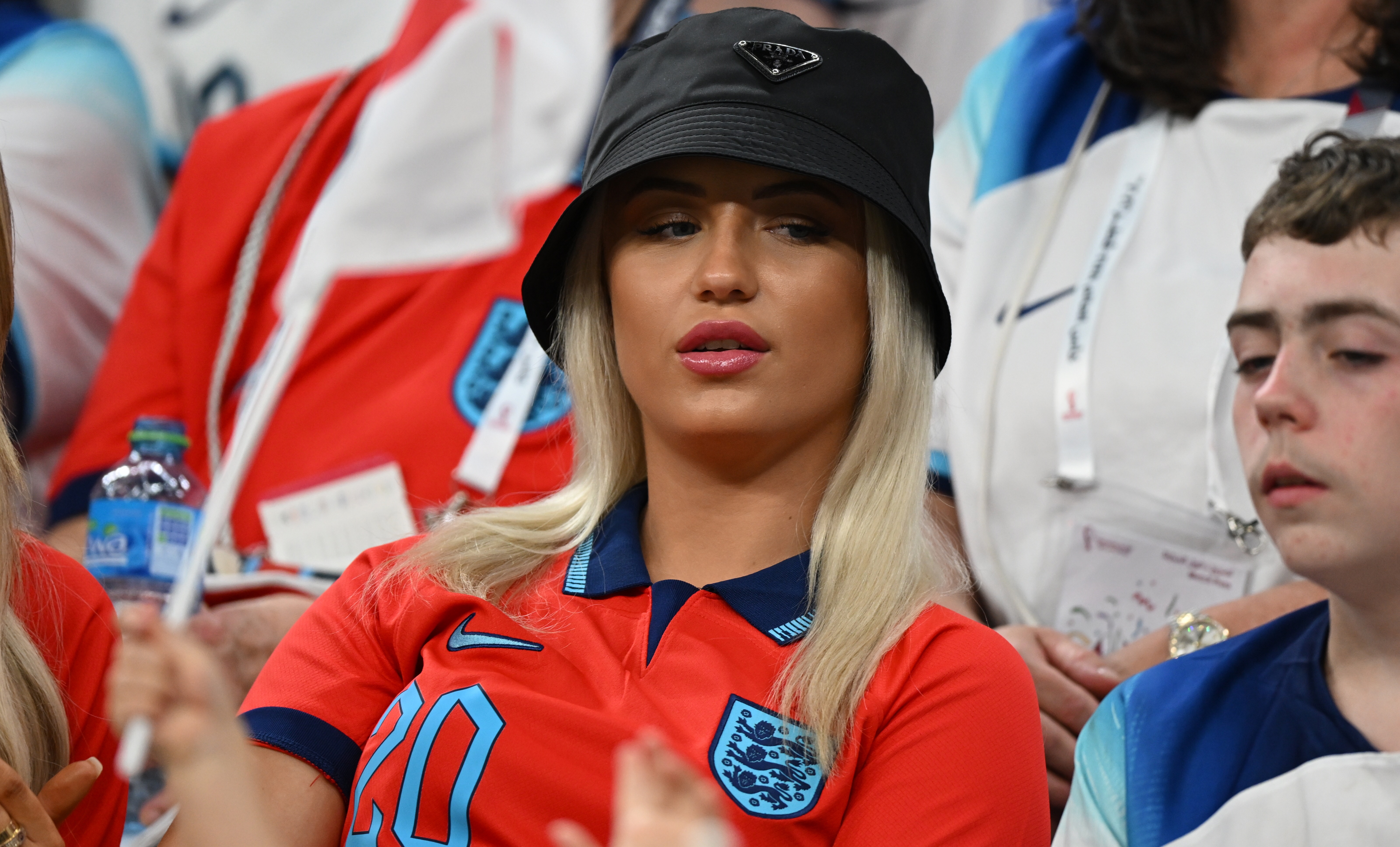 Rebecca was spotted at the World Cup supporting Foden