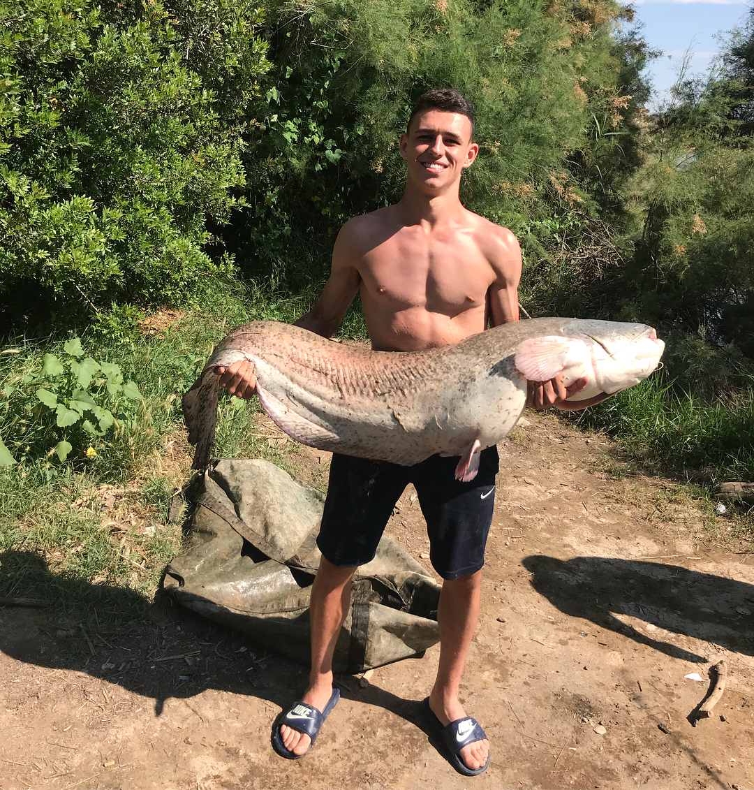 Foden loves a spot of fishing and uses it to unwind from football