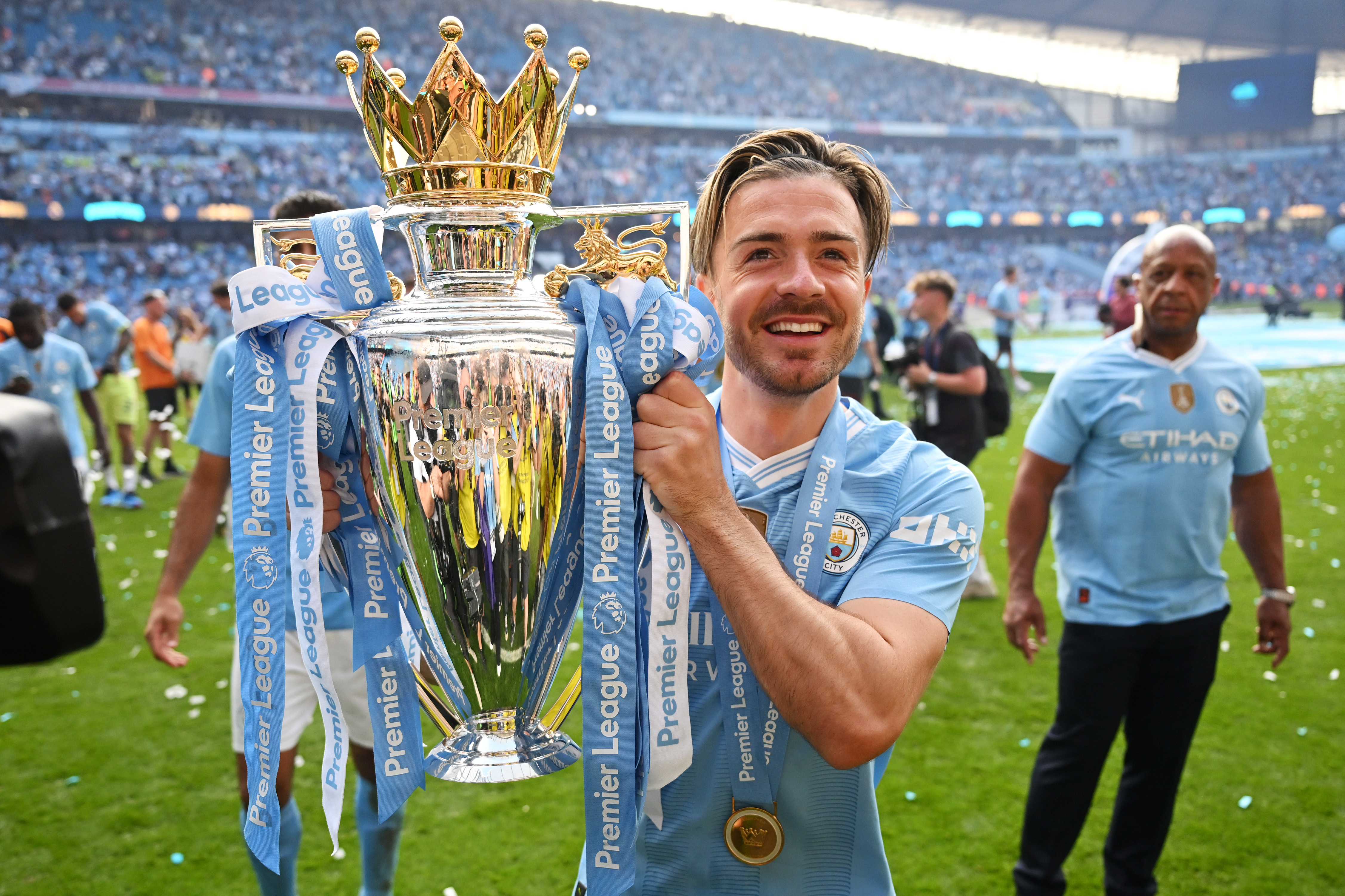 Grealish won a third Premier League title in a row with Manchester City