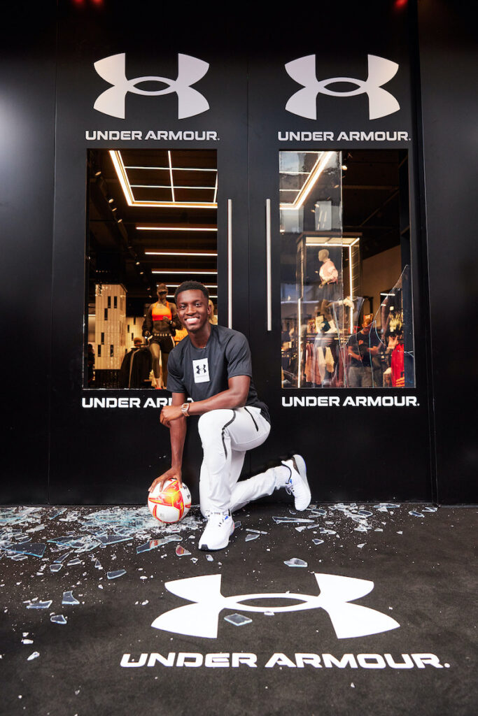 Eddie Nketiah celebrates new partnership by opening latest Under Armour brand house on Oxford Street - Retail Focus - Retail Design