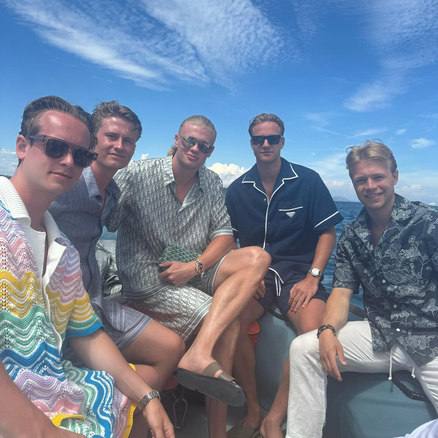 Erling Haaland has been spending the summer chilling with pals