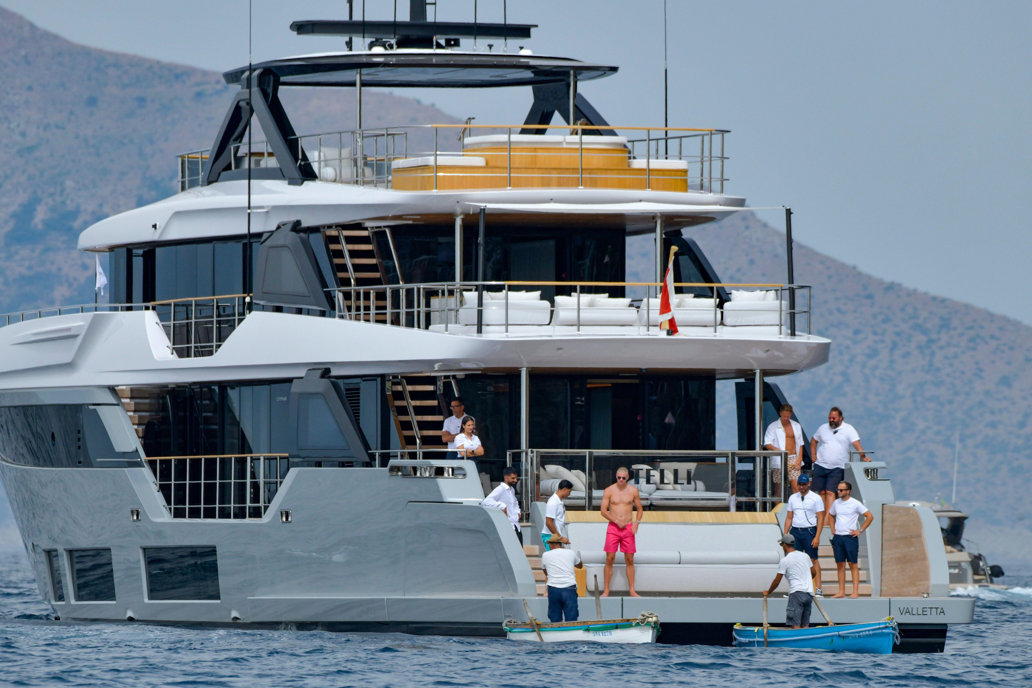 There was plenty of room aboard the huge yacht