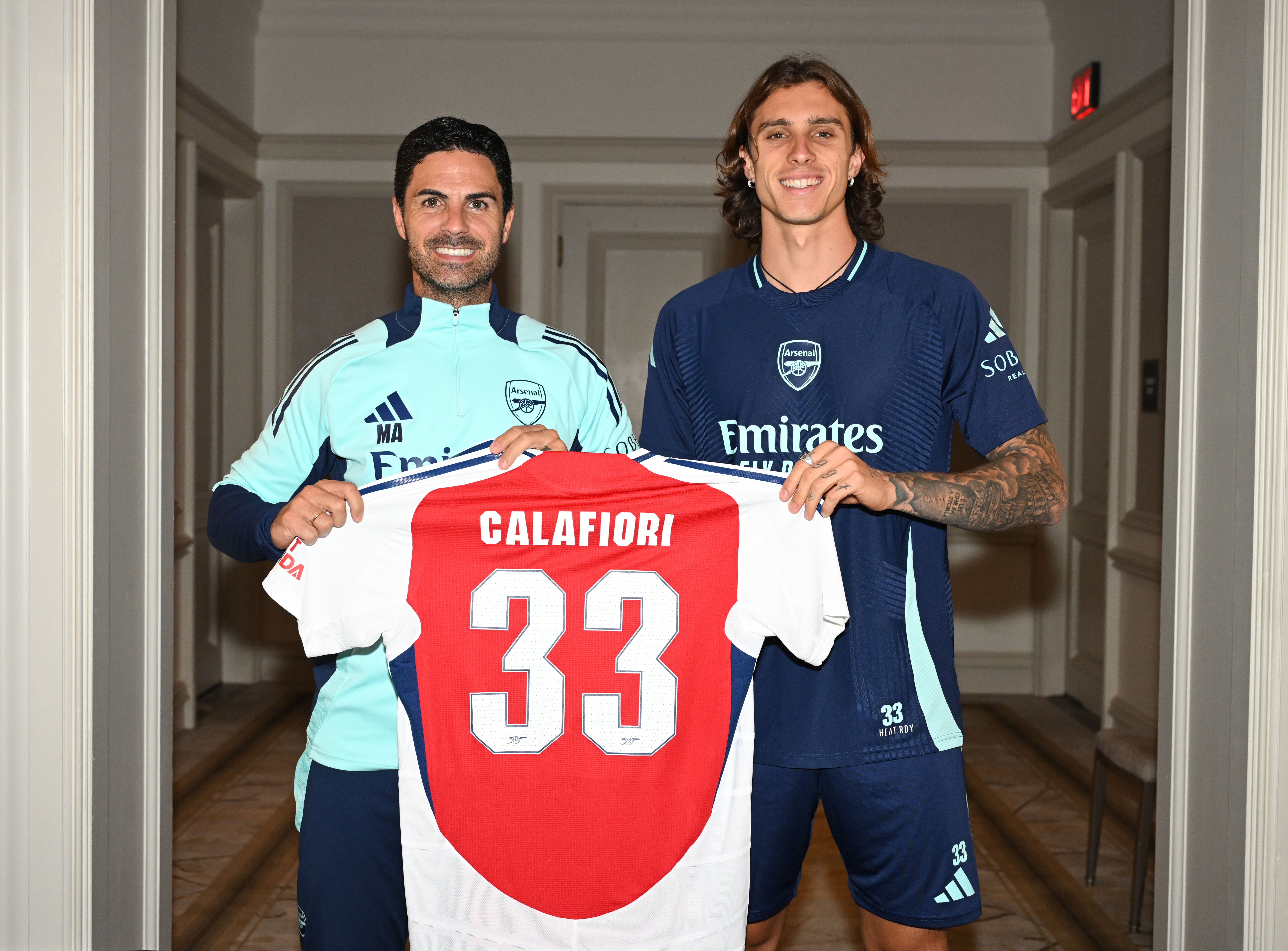 The defender will wear the number 33 for the Gunners