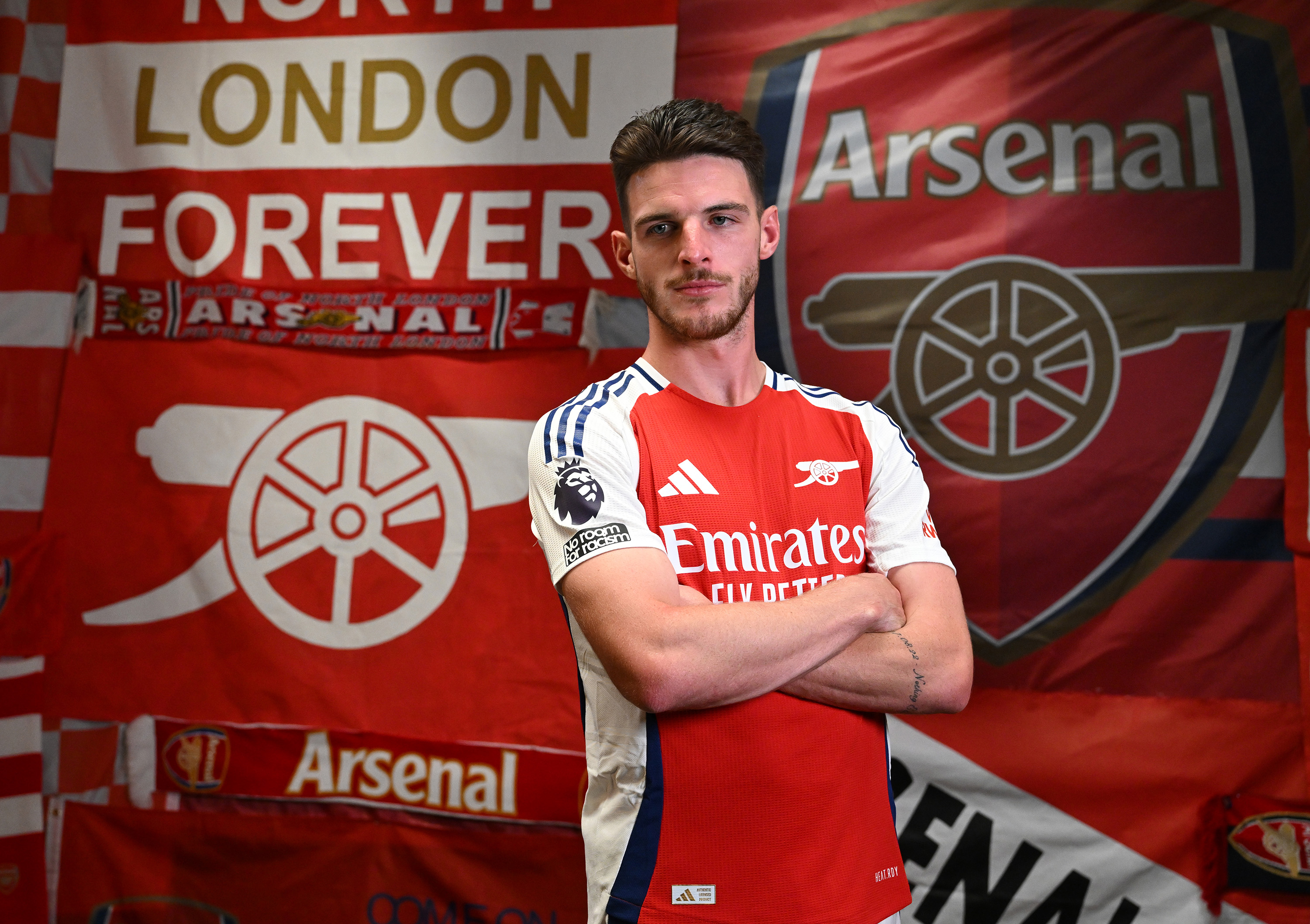 Declan Rice at today's Premier League media day.