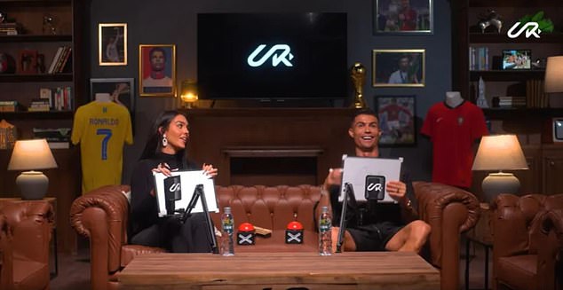 A range of guests, including Ronaldo's partner Georgina (left), will feature in videos