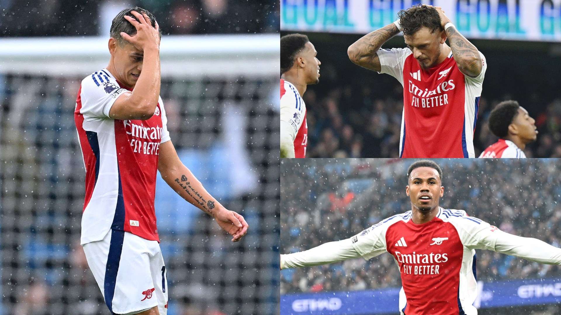 Arsenal player ratings vs Man City: Devastation for the Gunners! Leandro  Trossard's red card eventually proves costly as colossal Gabriel Magalhaes  & Co.'s rearguard is broken at the death in dramatic draw |